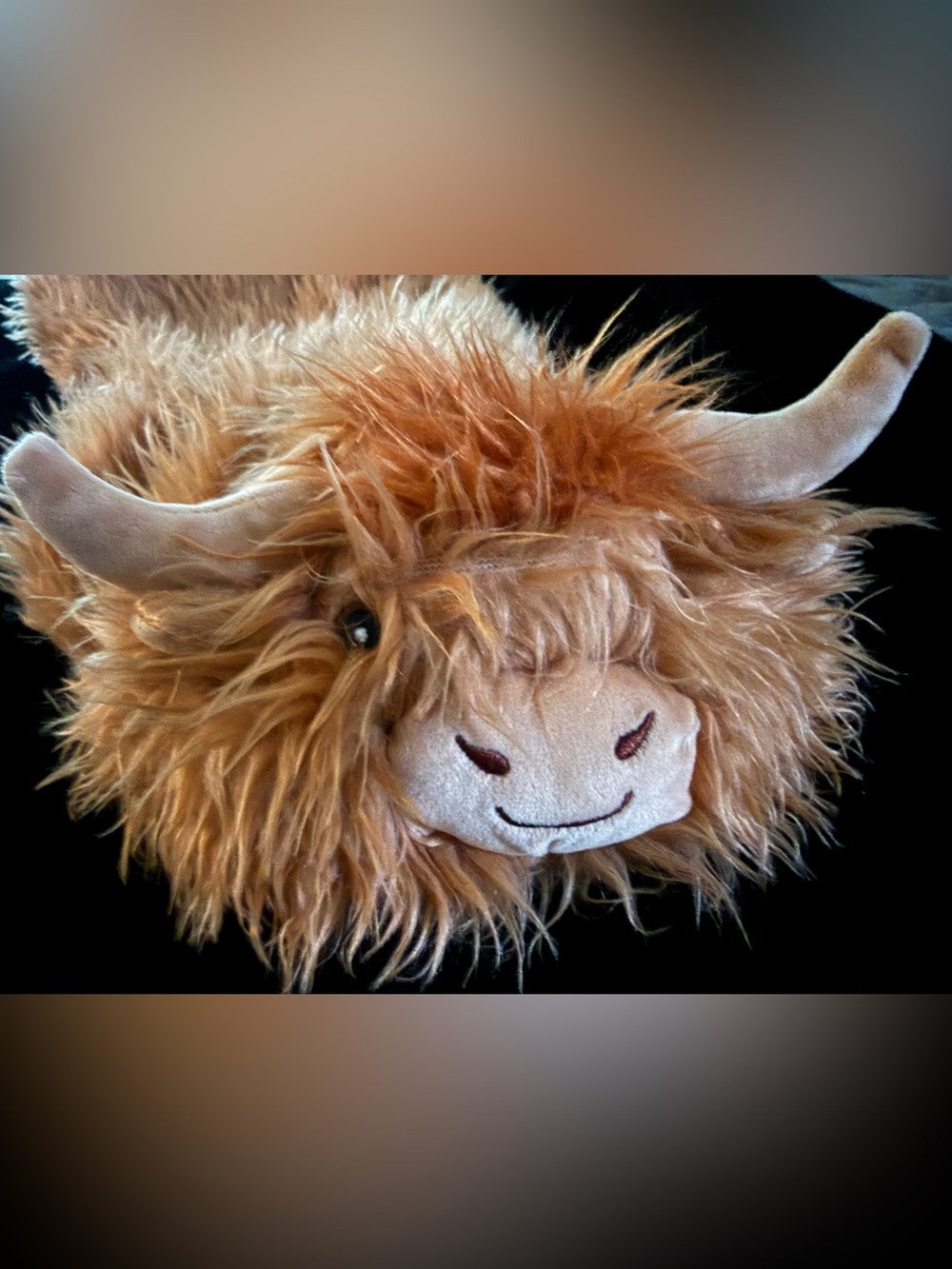 Highland Cow Dog Costume Halloween Faux Fur Size S Outfit New!